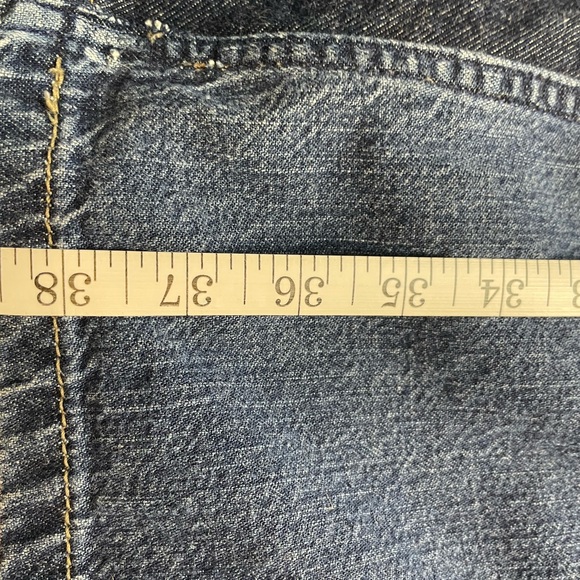 Upcycled Denim Maxi Skirt American Eagle Jeans Boho Modest Size 6 Long 90s Y2K - Picture 10 of 12